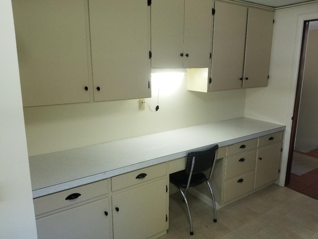 Built in Desk in Utility Room