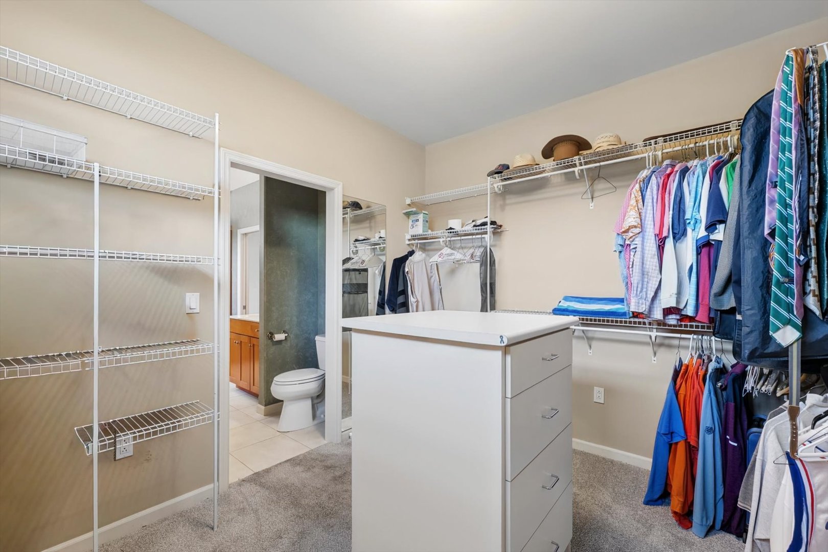 Walk In Closet off of the Master Bath