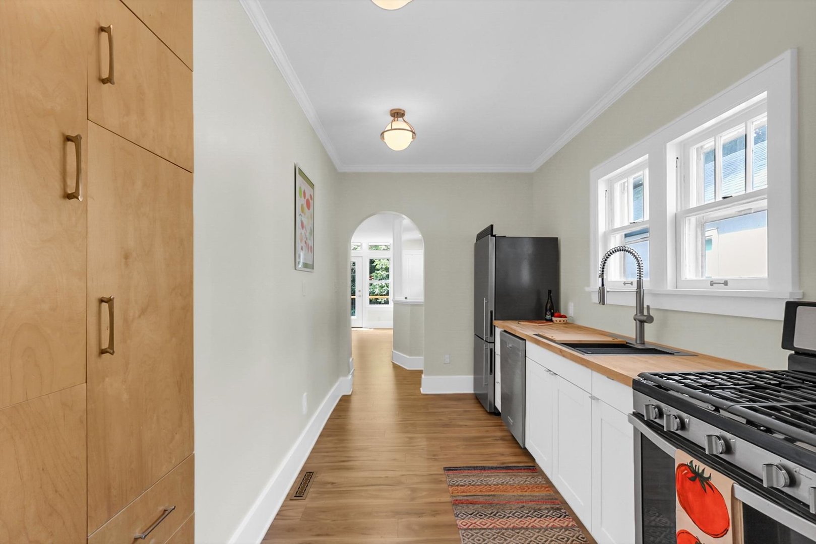 Pantry cabinet, natural light